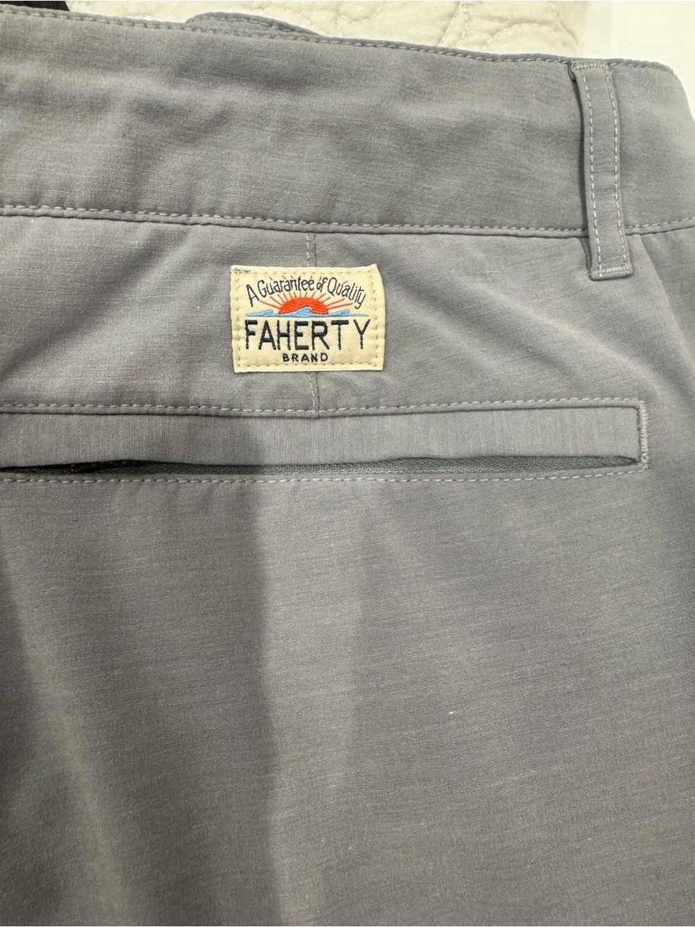Faherty Slate Gray Athletic Drawstring Shorts